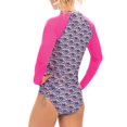 thumbnail image 2 of Dolfin Uglies Womens Print Long Sleeve Rash Guard in Candy Mountain, 2 of 2