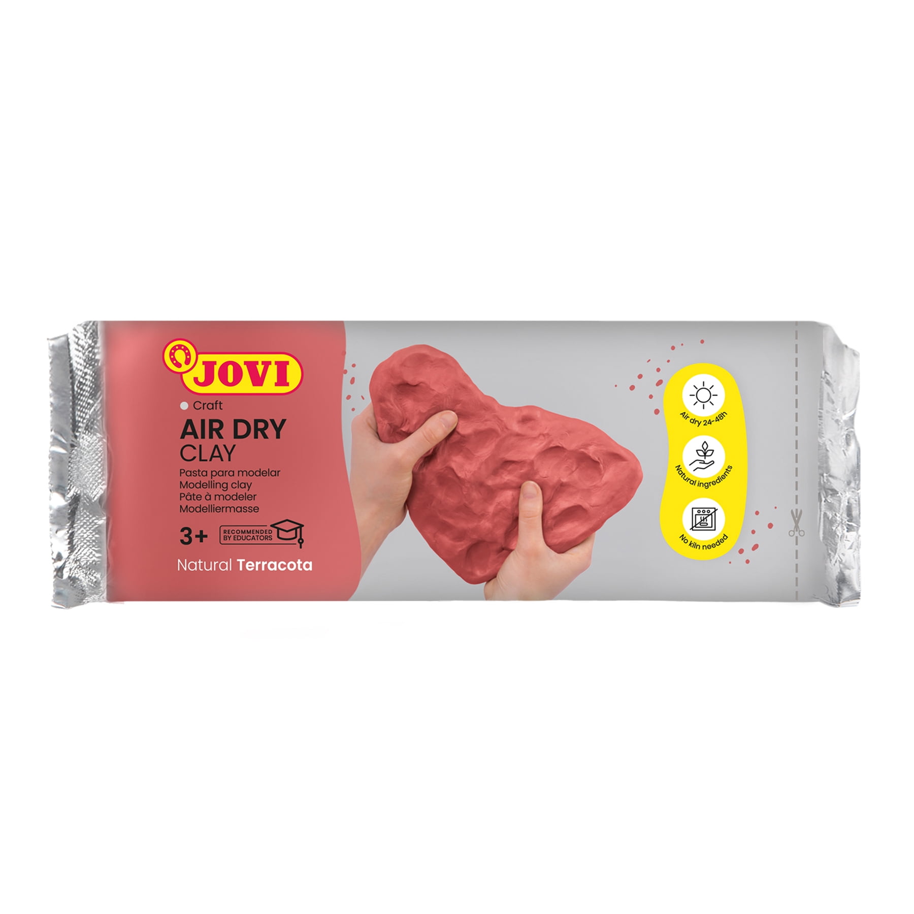 JOVI Air Dry Clay, Terracotta, 2.2lb Bar, Pack of 2