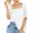 *White, variant on ClodeEU Women's Square Neck Cuffed Short Sleeve T-Shirt, Casual Loose Solid Color Tee Black,Women's Plus L
