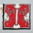 thumbnail image 4 of Paisley Print Satin Scarf, Lightweight Korean Silk Feel Wrap for Women,180*90cm,beige, 4 of 6