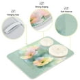 thumbnail image 5 of Iauyy Dish Drying Mat for Kitchen Counter, Super Absorbent & Hanging 16x18 / 18x24 Inch (S/M) Pastel Floral Watercolor Style, 5 of 8