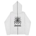 thumbnail image 2 of Sudaderas informales con estampado de calavera Y2k para hombre y mujer, sudaderas con capucha góticas para parejas, sudadera con cremallera de talla grande Harajuku Y2k, 2 of 4