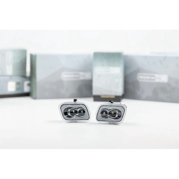 Morimoto Puddle Light LFZ03 XB; Under Side Mirror LED; White Bulb; Clear Lens; Set of 2