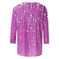 thumbnail image 6 of DDAPJ pyju Womens Tops 3/4 Sleeve Shirts Round Neck Loose Casual Blouses Floral Print Blouse Tshirts Purple XL, 6 of 6