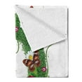 thumbnail image 2 of Letter O Soft Flannel Fleece Throw Blanket, Spring Season Alphabet with Grass Daisy Butterflies Ladybugs Greenland Florets, Cozy Plush for Indoor and Outdoor Use, 50" x 70", Multicolor, by Ambesonne, 2 of 5