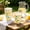 A, variant on Snmubt 16 Pack Lemon Print Disposable Paper Cups, Summer Party Themed Beverage Cups for Birthday BBQ Outdoor Picnic Decor, 8.8x7.5cm