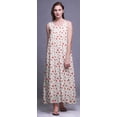 thumbnail image 3 of Bimba Robe de Nuit en Rayonne pour Femmes Maxi Imprimée Tenue de Sommeil Robe de Nuit-2x, 3 of 5