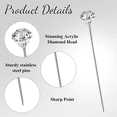 thumbnail image 3 of 200Pcs Pins for Flower Bouquet Clear Diamond Straight Pins, 3 of 7