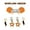 Black Mini Enamel Bolts and Orange Statement Open Starboys, variant on Bowling Green State University Spirit Stack