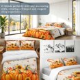 thumbnail image 5 of Queen Size 3 Pieces Duvet Cover Sets Fall Pumpkin Sunflower Maple Leaf Bedding Set,Microfiber Soft Comforter Cover with Pillow Shams,Luxury Quilt Covers for Bedroom Thanksgiving Theme Retro Linen, 5 of 9