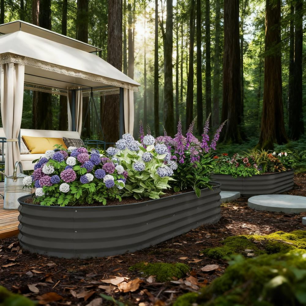 2PCS Raised Garden Bed Set, 7' x 3' x 1'