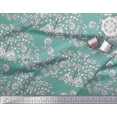 thumbnail image 2 of Soimoi Polyester Crepe Fabric Leaves & Floral Block Decor Fabric Printed Yard 52 Inch Wide, 2 of 3