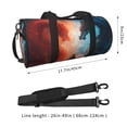 thumbnail image 2 of Pofeuu Red And Blue Sky Dragon Print Travel Duffel Bag,Sports Tote Gym Bag,Shoulder Weekender Overnight Bag for Women Gym Bag, 2 of 6