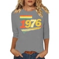 thumbnail image 3 of Lumosvexa Women Plain Short Shirt Sleeved Tops Womens Casual T-Shirt Crew Neck T-Shirt Gray Size 3XL, 3 of 5