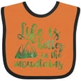 thumbnail image 3 of Inktastic Life's Better Mountains Girls Baby Bib, 3 of 4