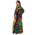 thumbnail image 2 of Riviera Sun African Print Dashiki Maxi Caftan for Women (Rasta Print 4, 2X / 3X), 2 of 3