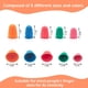 thumbnail image 2 of Dedales de goma para dedos, 5 tamaños diferentes, Fundas protectoras para dedos, almohadillas protectoras para dedos reutilizables, 5 uds., 2 of 5