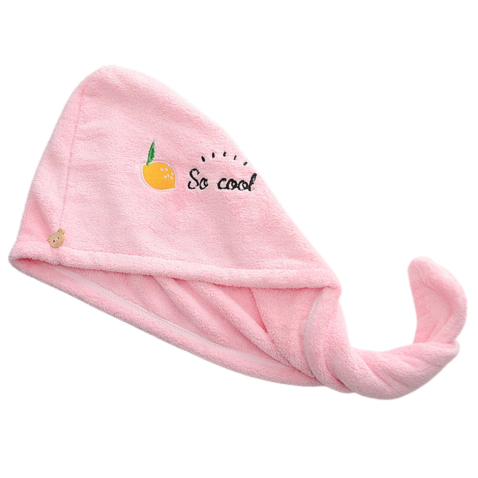 taosunzt 速干干发帽 防脱发 珊瑚绒 防损伤头巾帽 女士粉色