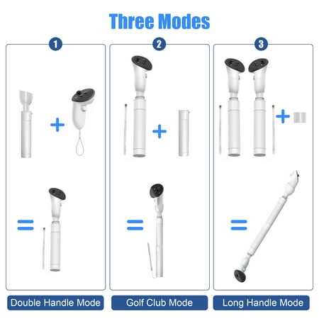 TSV VR Handle Attachments Fit for Meta Quest 3 Controller, VR Handles Extension Grips