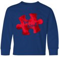 thumbnail image 3 of Inktastic Autism Awareness Be Kind Red Puzzle Piece Long Sleeve Youth T-Shirt, 3 of 5