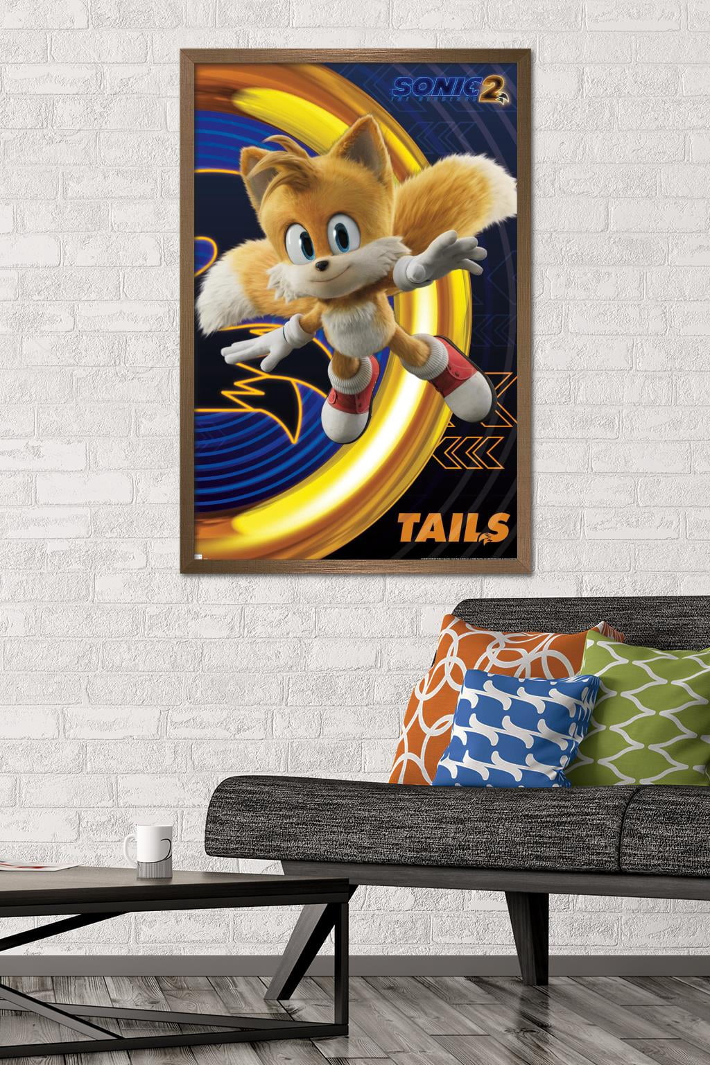 Sonic The Hedgehog 2 - Tails Wall Poster, 22.375" x 34" Framed
