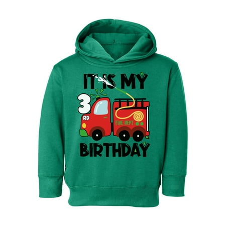 

Awkward Styles My Third Birthday Hoodie Fire-Truck Toddler Hooded Sweatshirt Firefighter Sweater