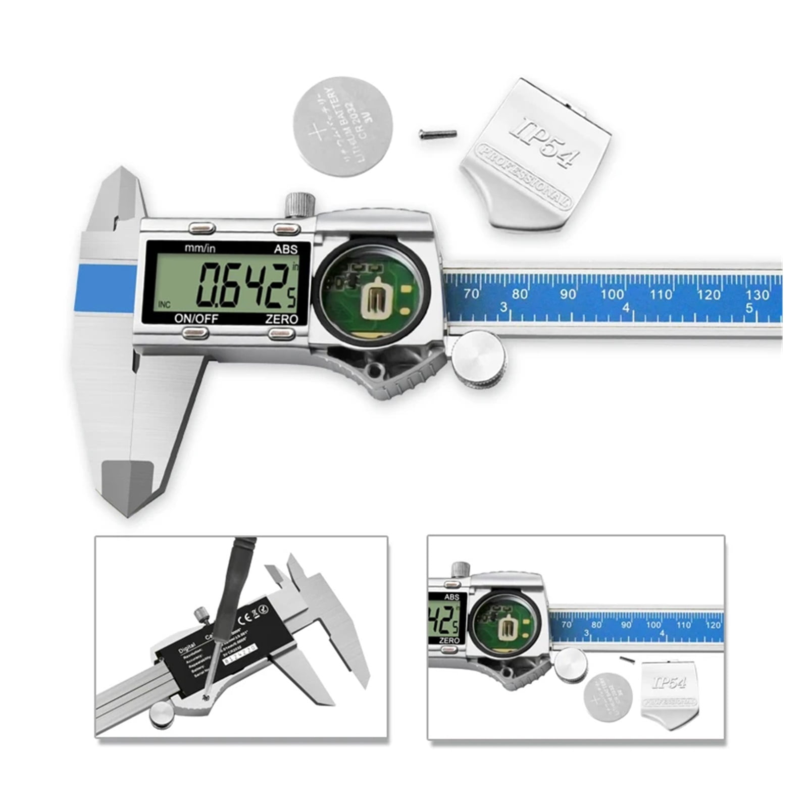 Digital Caliper IP54 150/200/300mm Waterproof Electronic Stainless Vernier Calipers Measuring Tools ,Easy to Use