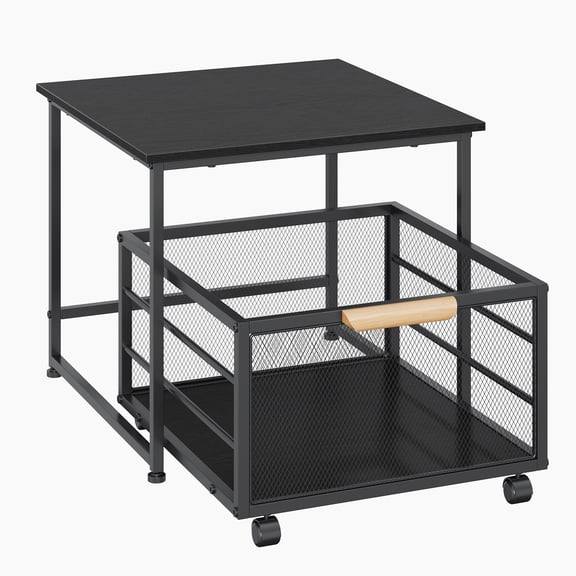 20"x20" Mini Fridge Stand with Storage Drawer & Swivel Wheels – Compact Kitchen Cart for Dorm, Office & Apartment