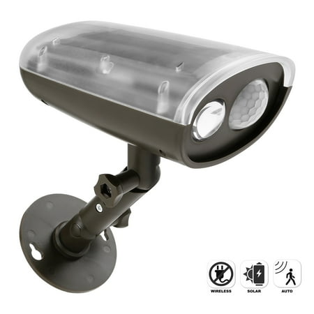 led solar powered outdoor security light with motion sensor