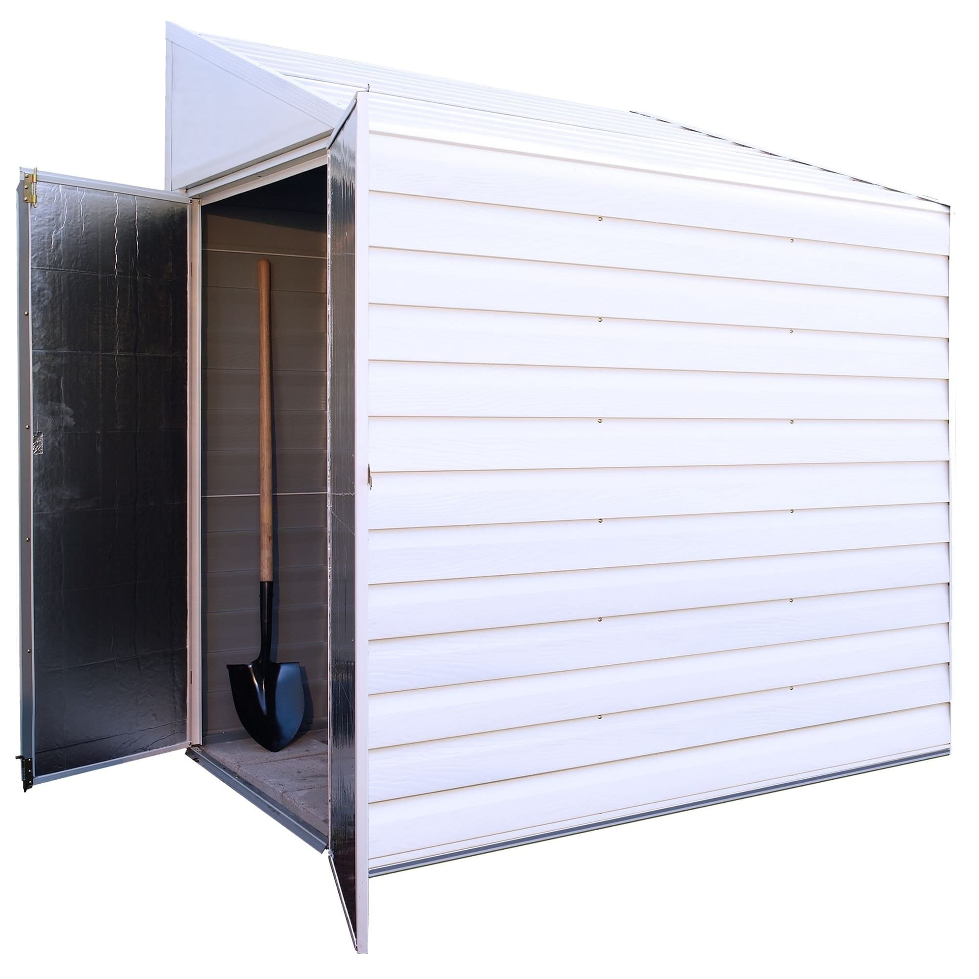 ARROW SHEDS YS47 Outdoor Storage Shed 26 cu ft Eggshell G