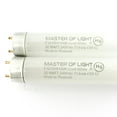 thumbnail image 4 of Master of Light F32T8 Cool White Fluorescent Tubes, 2-Pack, 48-Inch, 32W, 4100K, 2400 Lumens, T8 G13, 4 of 4