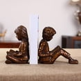 thumbnail image 4 of Studious Bookends Durable Boy Girl Reading Child para la Accesorios Decoración para Ornamento de escritorio, 4 of 9