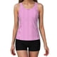 thumbnail image 4 of Traje de baño conservador de dos piezas para mujer, tankini, con sujetador acolchado, sin mangas, cuello redondo, estampado informal, traje de baño de dos piezas para mujer, trajes de baño tankini par, 4 of 9