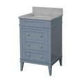 thumbnail image 5 of Eleanor 24" Bathroom Vanity with Powder Blue Cabinet and Carrara Marble Top, 5 of 6