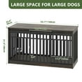 thumbnail image 5 of Uforic 55'' W Double Dog Crate Furniture With Sliding Barn Doors & Bowl,Indoor Furniture Style Wooden Large Dog Kennel, 5 of 8