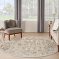 thumbnail image 4 of Nourison Oushak Home 7'10" x Round Cream Vintage Indoor Rug, 4 of 9