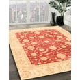 thumbnail image 3 of Ahgly Company Machine Washable Indoor Square Abstract Bright Orange Area Rugs, 7' Square, 3 of 7
