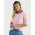 thumbnail image 5 of Hanes Women's T-Shirt Raglan Sleeve Tee Stretch Cotton Plain 6 Colors sz S-2XL, 5 of 5