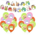 thumbnail image 1 of Squish Mallows Birthday Decorations, Squish Mallows Party Supplies Includes Birthday Banner, Cake Topper, Squish Mallows Balloons, Party Decorations S, 1 of 3