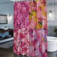 thumbnail image 6 of Cherry Blossoms Shower Curtain, Modern Abstract Art Pink Yellow Cherry Oil Painting Waterproof Shower Curtain Set with 12 Hooks Lightweight Bath Curtains Fabric Bathroom Decor 72x78 Inches, 6 of 9