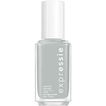 essie Expressie Quick Dry Vegan Nail Polish, Light Gray, 0.33 fl oz Bottle