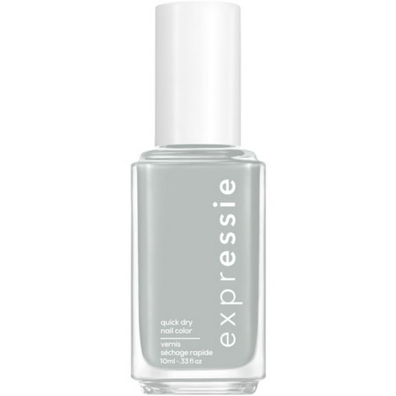 essie Expressie Quick Dry Vegan Nail Polish, Light Gray, 0.33 fl oz Bottle
