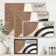 thumbnail image 4 of Designart 'Abstract Ivory Shapes and Shapes in Terracotta III' Modern Framed Canvas Wall Art Print, 4 of 5