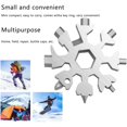 thumbnail image 5 of 18-in-1 Snowflake Multi-Tool, Stainless Steel Multitool Card Combination Compact Portable Outdoor Products Snowflake Tool Card, 5 of 5