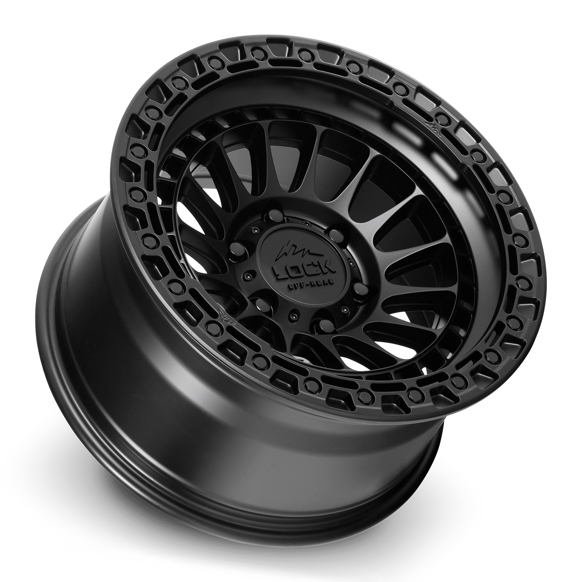 Lock Off-Road Mojave Matte Black with Matte Black Ring 9-17