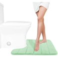thumbnail image 1 of LAICAIW Memory Foam Toilet Bath Mat U-Shaped, 24 X 20 Inches,Soft and Comfortable, Super Water Absorption, Non-Slip, Machine Wash and Easier to Dry for Bathroom Commode Contour Rug, Pale Green, 1 of 7