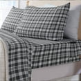 thumbnail image 6 of Sleepdown 100% Cotton Flannel Sheets King Size Bed Sheets Set with Deep Pockets, Brushed Flannel with Elastic Fitted Sheet Set, Soft & Cozy Sheets - 4 Piece Bedding and Pillowcase set - Grey Plaid, 6 of 6