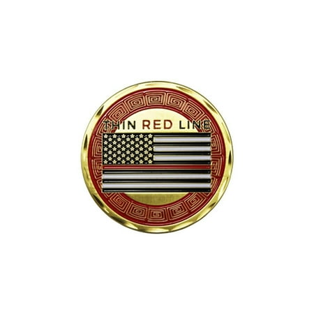 Logo Challenge Coin - Fire Department Rescue Thin Red Line Double Sided Collectible Challenge Coin