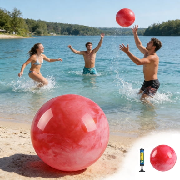 NWOKYZGH 1Pc Playground Balls with Pump, 9 inch Inflatable Bouncy Balls for Beach, Kickball DodgeBalls and Indoor Outdoor Plays