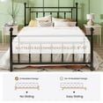 thumbnail image 5 of Sha Cerlin Black Full Size Metal Platform Bed Frame with Victorian Vintage Headboard & Footboard, Adult, 5 of 9